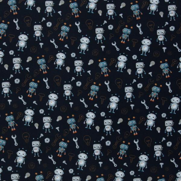 Baumwolljersey HELLO ROBOT BY MRS. MINT Swafing